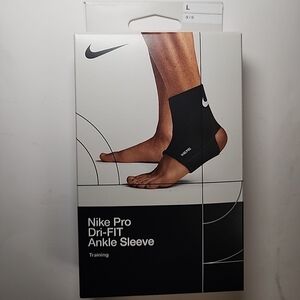 Nike Pro Knit Ankle Sleeve Size Large Compression Support Dri-FIT Black